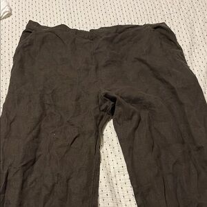 Flax brown linen pants